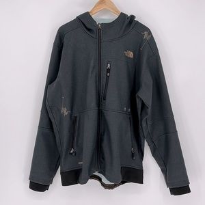 The North Face Hooded Apex Cryptic Coat Charcoal Gray Teal XXL